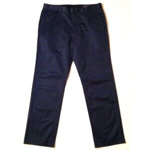 Bonobos Monday Pants Mens 32 X 30 Navy Blue Chino Slim Fit Flat Front Preppy